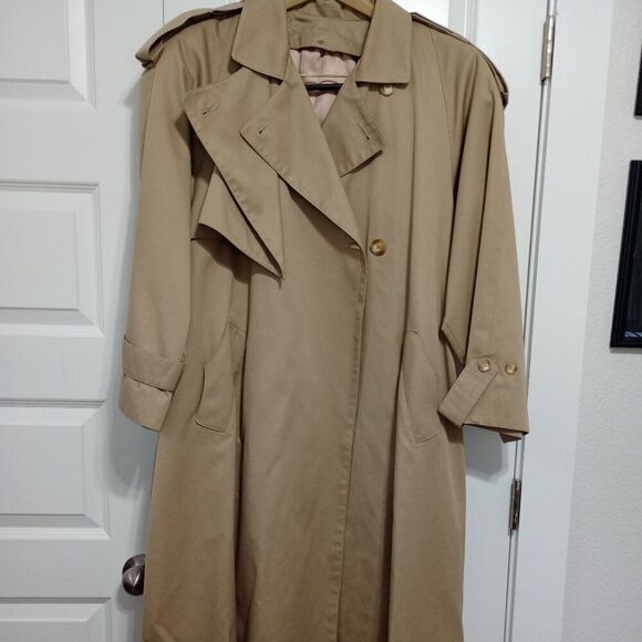 Vintage Dorset "Like New" Tan Trench Coat Size L - Picture 1 of 11